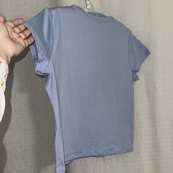 Hollister XL Long Light Blue Crewneck Short Sleeve Seamless Fabric Tee - Picture 6 of 10